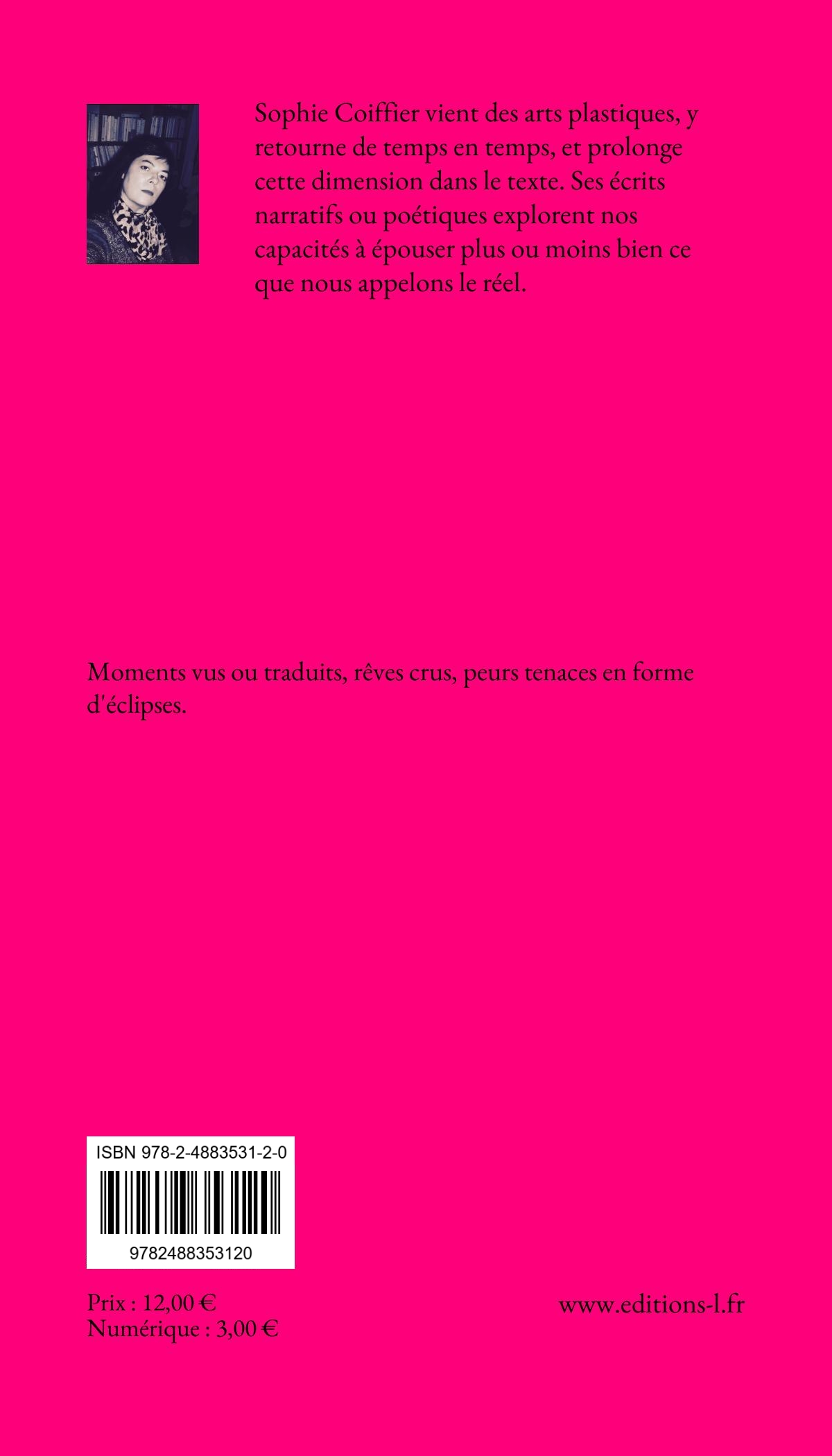 Verso couverture Titre provisioire Sophie